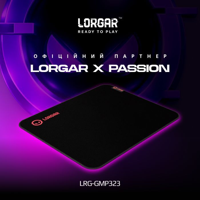 Коврик для мышки Lorgar Main 323 Black/Red (LRG-GMP323) изображение 2