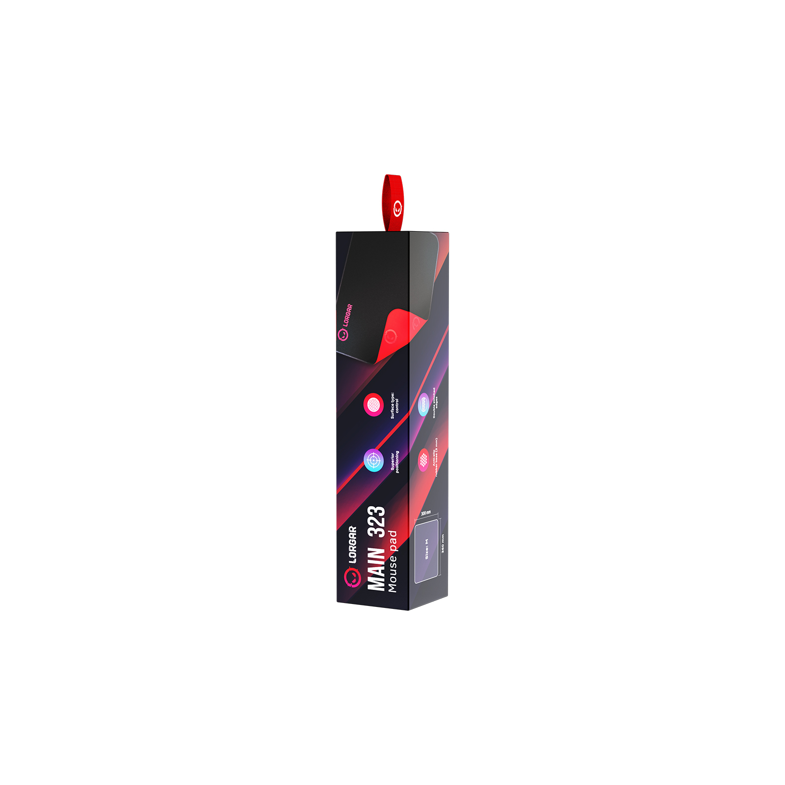 Килимок для мишки Lorgar Main 323 Black/Red (LRG-GMP323) зображення 8