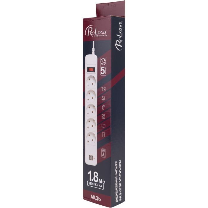 Сетевой фильтр питания Prologix PRS-075P5CUSB-18W изображение 3