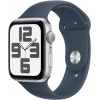 Смарт-часы Apple Watch SE 2023 GPS 44mm Silver Aluminium Case with Storm Blue Sport Band - S/M (MREC3QP/A)