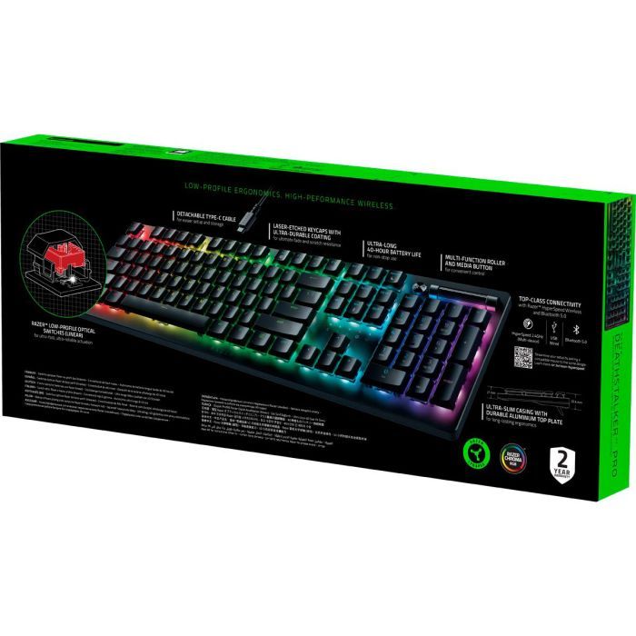 Клавиатура Razer DeathStalker V2 Pro Wireless Red Switch UA Black (RZ03-04360800-R3M1) изображение 8