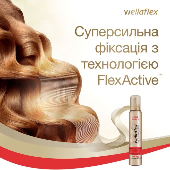 Мус для волосся WellaFlex для гарячого укладання сильної фіксації 200 мл (4064666230900) зображення 5