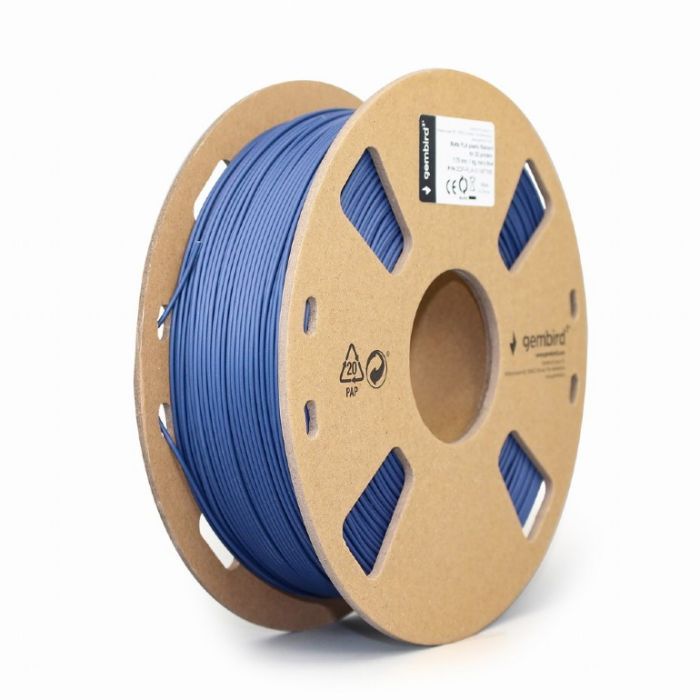 Пластик для 3D-принтера Gembird PLA, 1.75 мм, 1кг, Blue, Matte (3DP-PLA-01-MTNB)