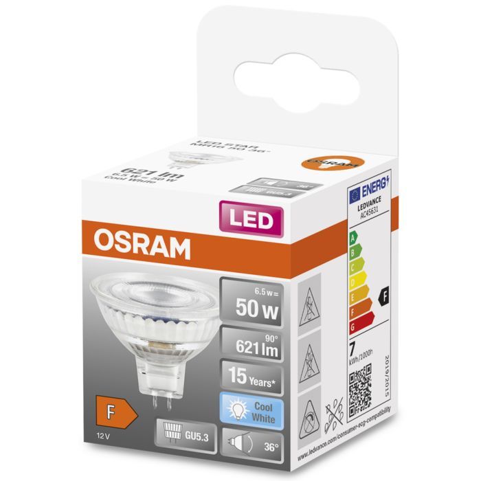 Лампочка Osram LED MR16 50 36 8W/840 12V GU5.3 (4058075433786) изображение 4