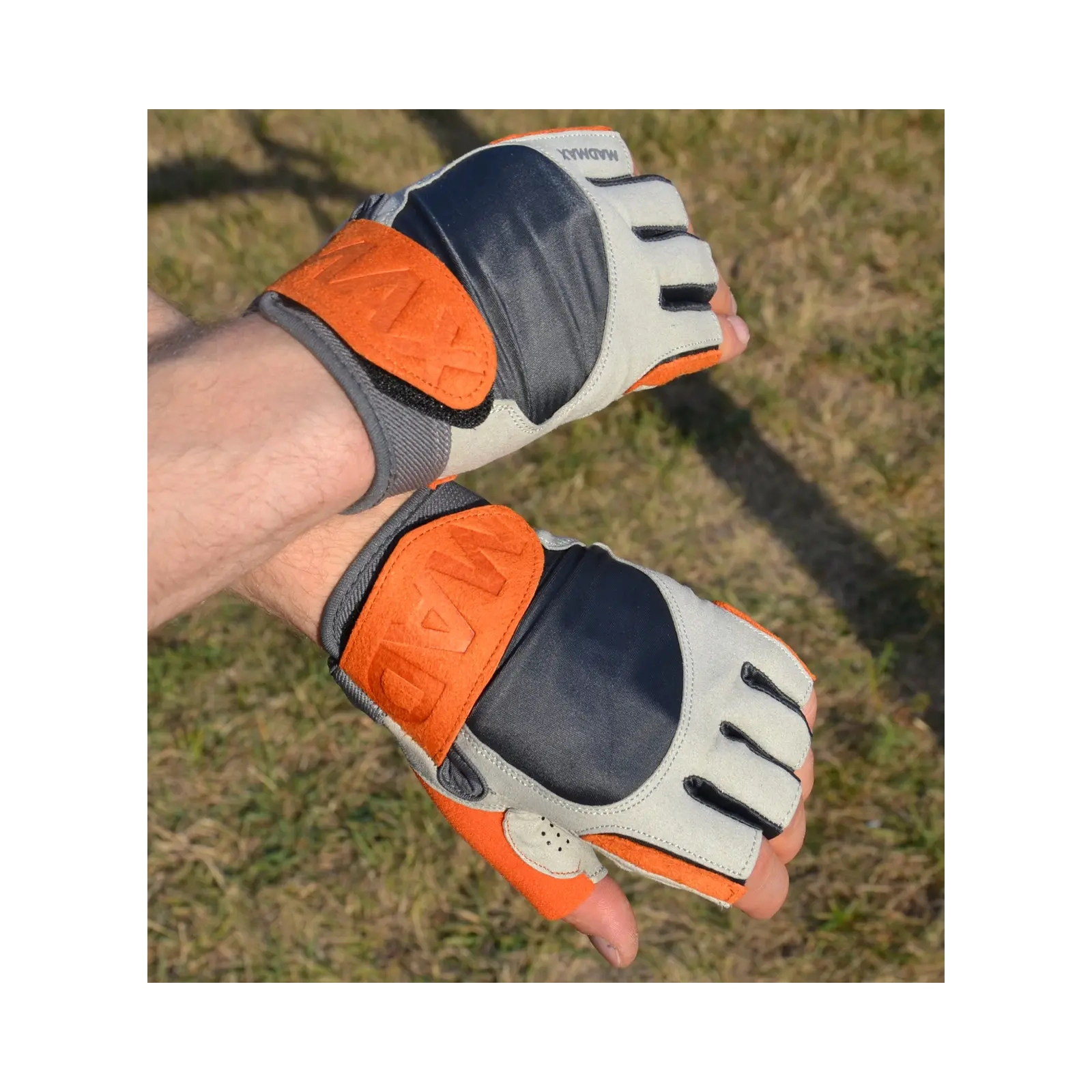 Перчатки для фитнеса MadMax MFG-850 Crazy Grey/Orange M (MFG-850_M) изображение 8