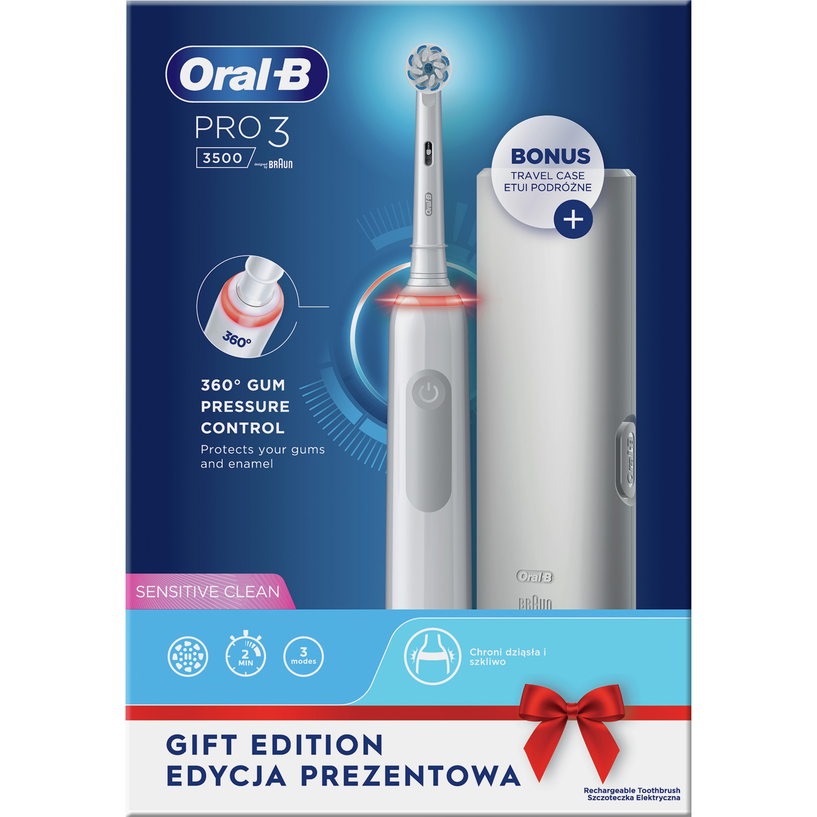 Электрическая зубная щетка Oral-B Pro 3 3500 D505.513.3X WT (4210201395539) изображение 2