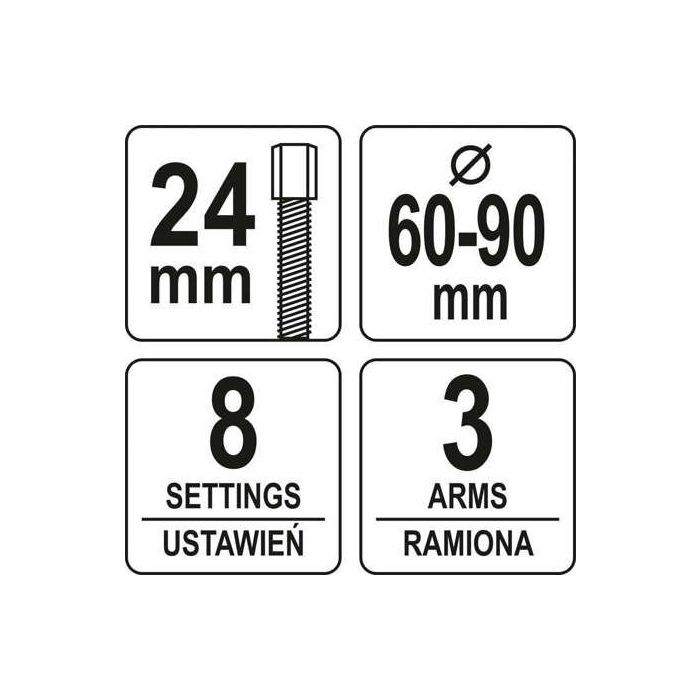 Автомобильный съемник Yato шківів універсальний 60-90 мм (YT-06340) изображение 3