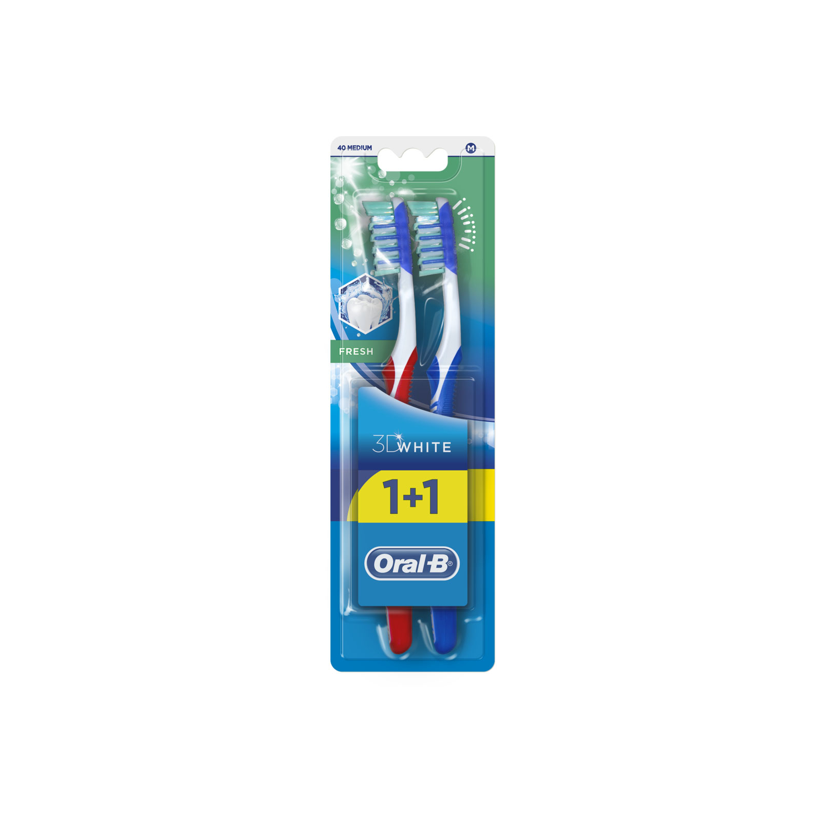 Зубная щетка Oral-B 3D White Fresh Medium 2 шт. (3014260111762) изображение 2