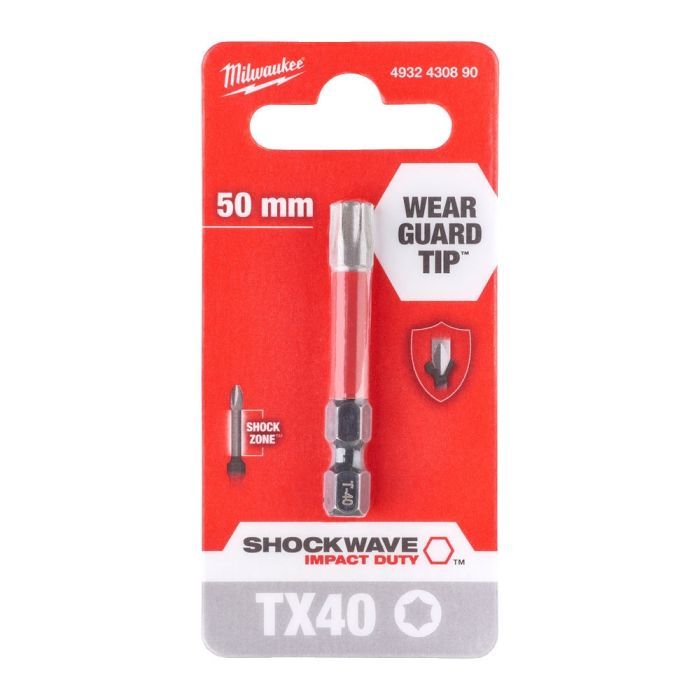 Бита для шуруповерта Milwaukee SHOCKWAVE TX25, 50мм 1шт (4932430881) изображение 3
