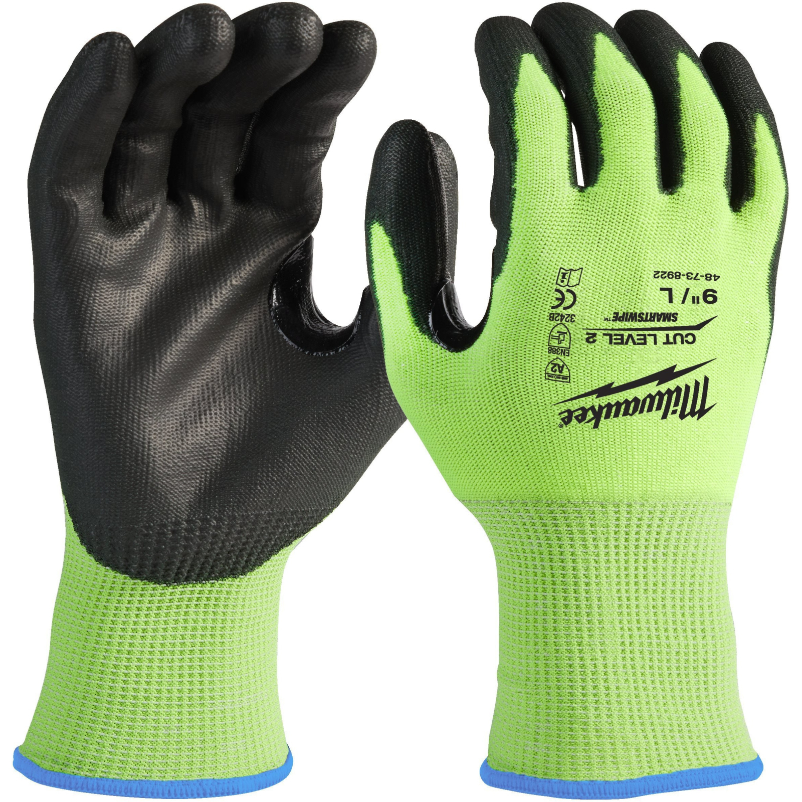 Защитные перчатки Milwaukee сигнальные с уровнем сопротивления порезам 2, XL/10 (4932479924)
