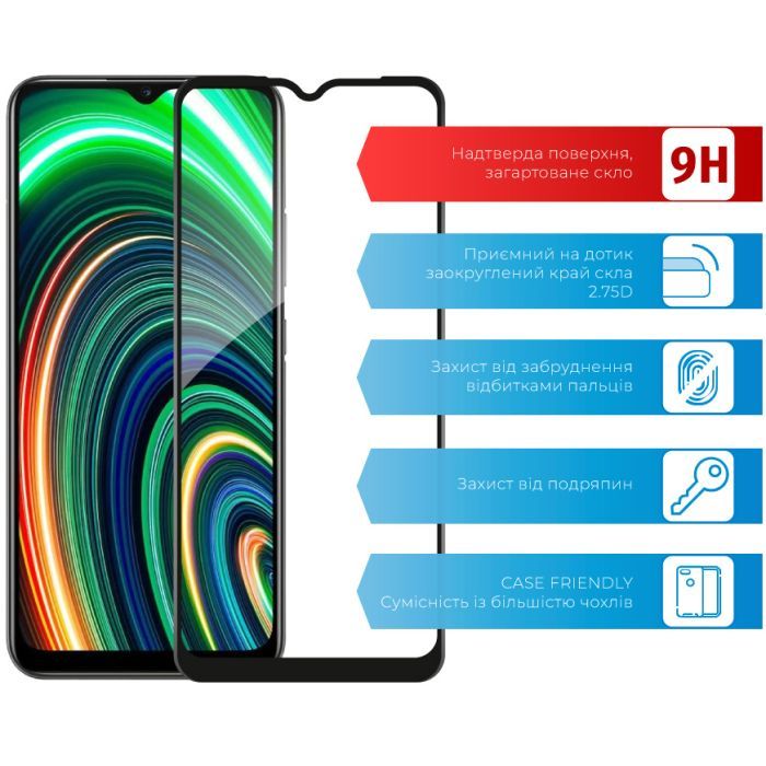 Скло захисне ACCLAB Full Glue Realme C25Y (1283126542350) зображення 2