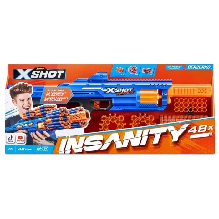 Іграшкова зброя Zuru X-Shot Швидкострільний бластер Insanity-Berzerko 8 Shot (48 патронів) (36610R) зображення 4