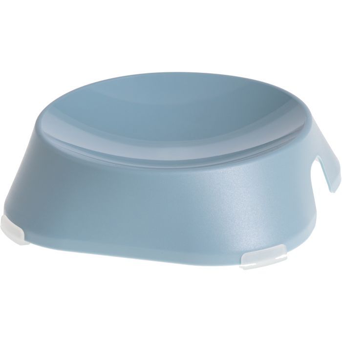 Посуда для кошек Fiboo Flat Bowl миска с антискользящими накладками голубая (FIB0085)