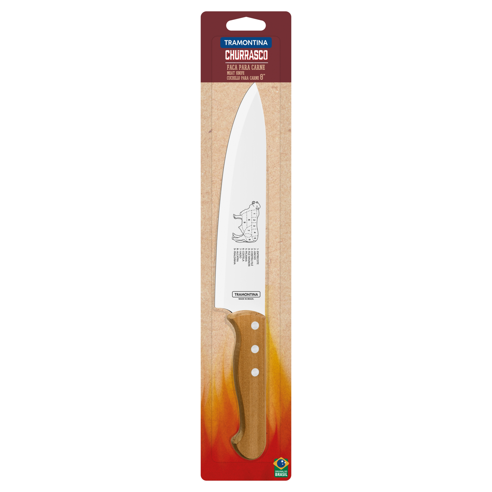 Кухонный нож Tramontina Barbecue для м'яса 203 мм (22938/108) изображение 2