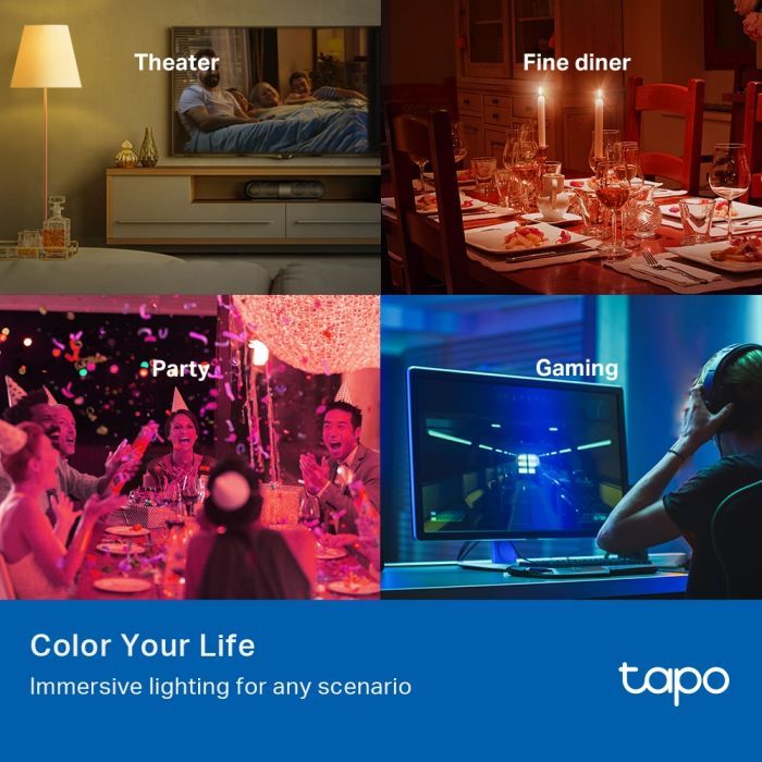 Умная лампочка TP-Link Tapo L530E (4-Pack) (Tapo L530E(4-Pack)) изображение 3