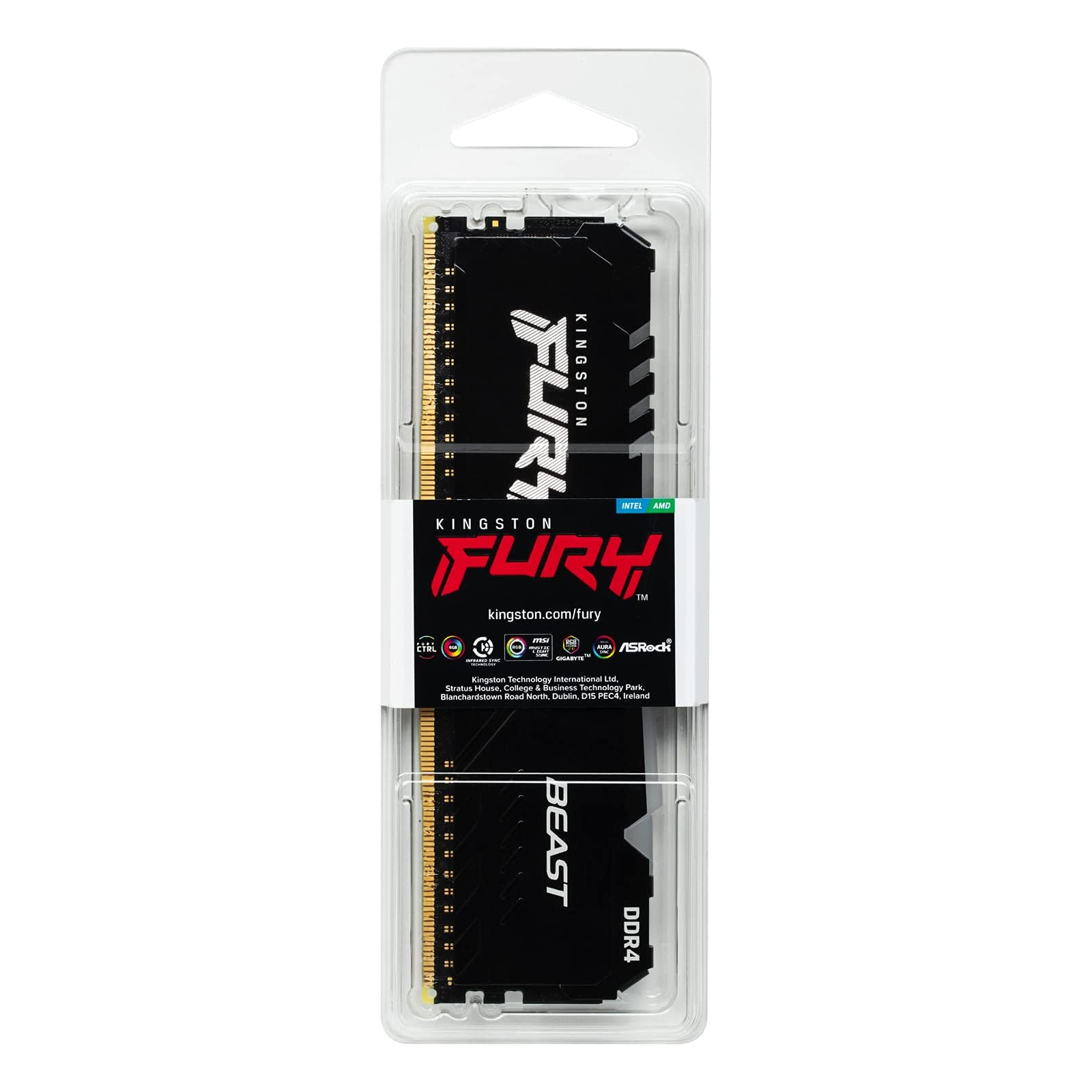 Модуль пам'яті для комп'ютера DDR4 16GB 3600 MHz Beast RGB Kingston Fury (ex.HyperX) (KF436C18BB2A/16) зображення 10