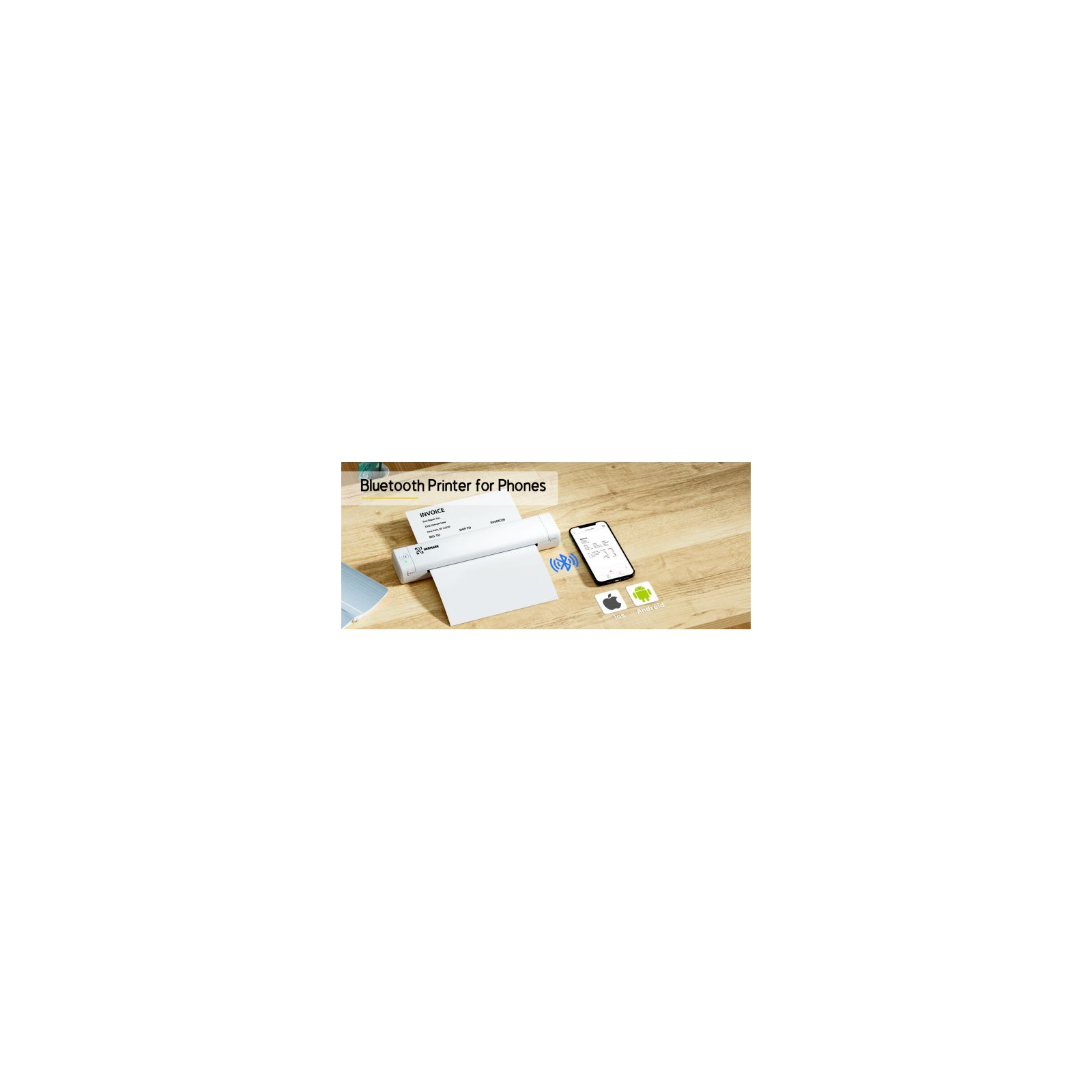 Принтер чеков UKRMARK M08-WT А4, Bluetooth, USB, белый (900883) изображение 3