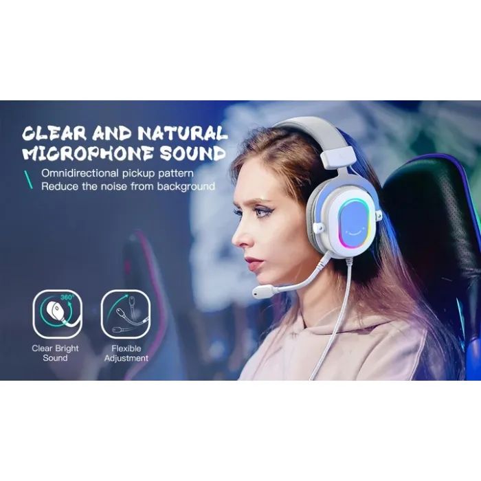 Наушники Fifine H6 RGB 7.1 Pink (H6P) изображение 11