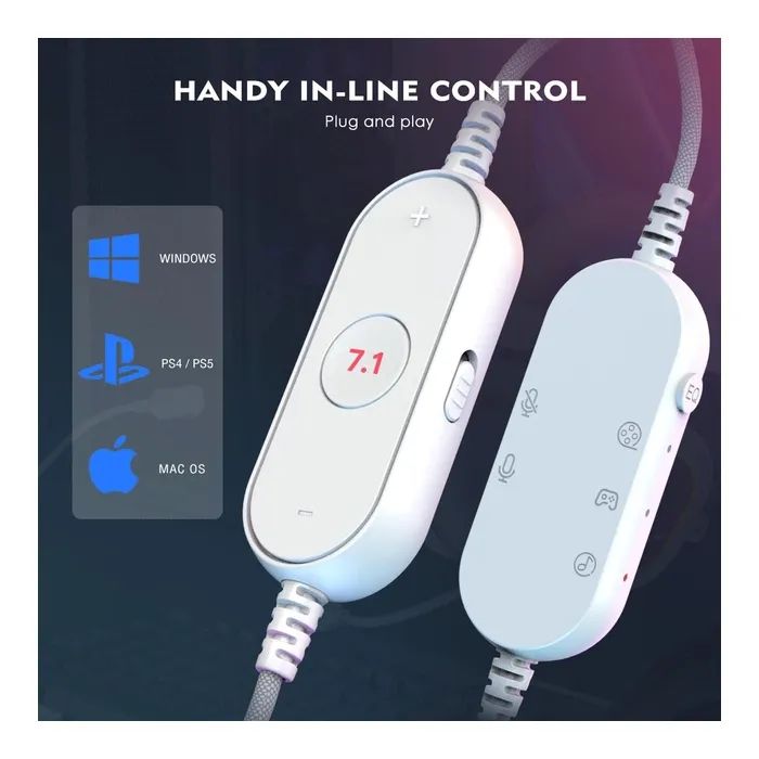 Наушники Fifine H6 RGB 7.1 Pink (H6P) изображение 5