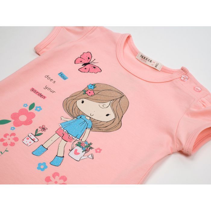 Футболка дитяча Breeze з дівчинкою (18655-110G-peach) зображення 3