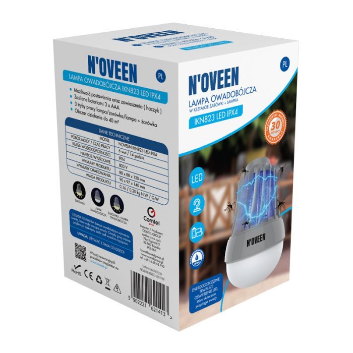 Инсектицидная лампа N'oveen IKN823 (RL074373) изображение 9