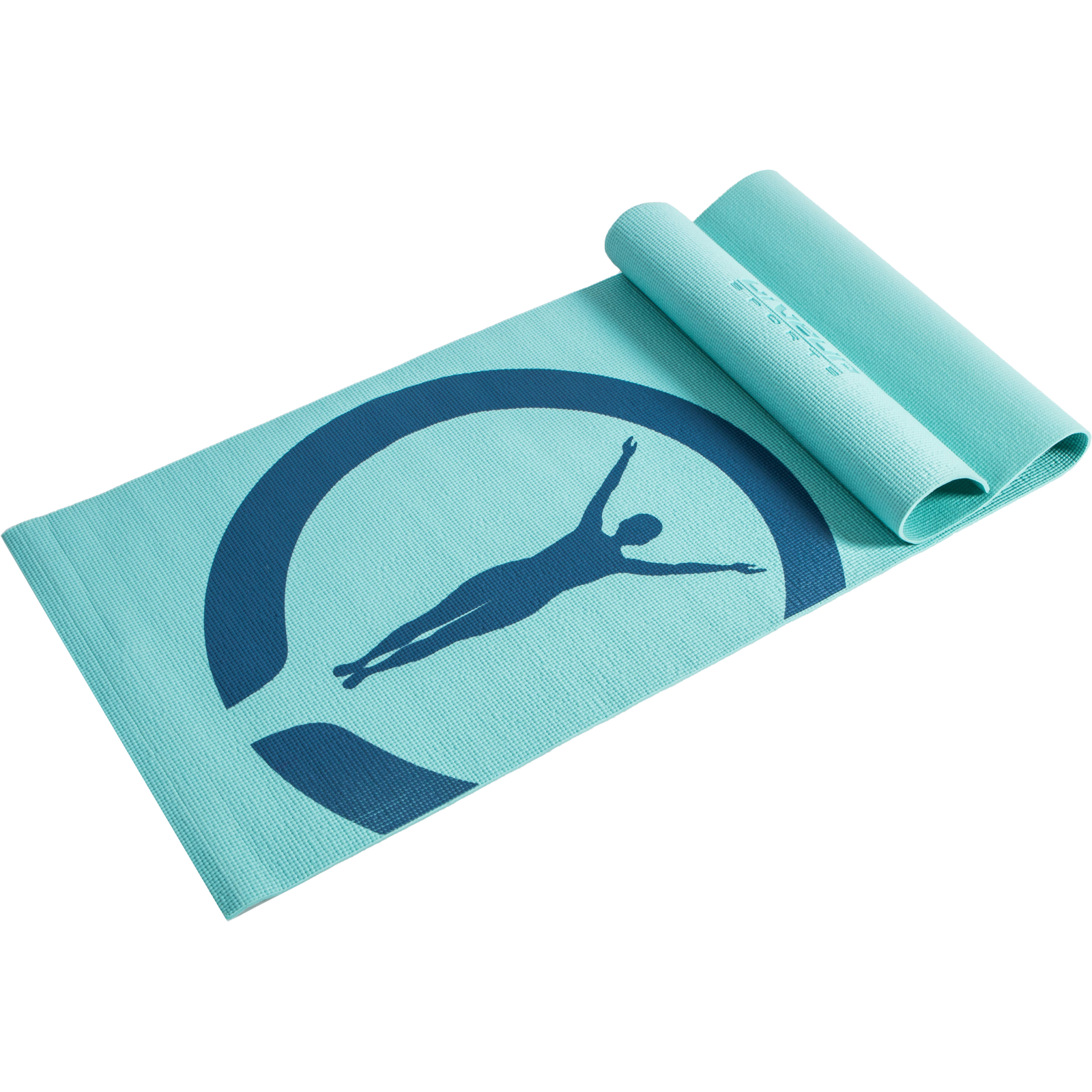 Коврик для йоги LiveUp Yoga Mat з принтом Уні 173 х 61 х 0,6 см Блакитний (LS3231C-06b)