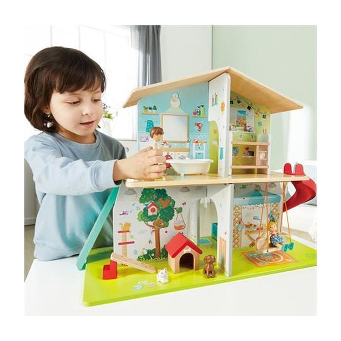 Игровой набор Hape Кукольный дом с горкой, мебелью и аксессуарами (E3411) изображение 6