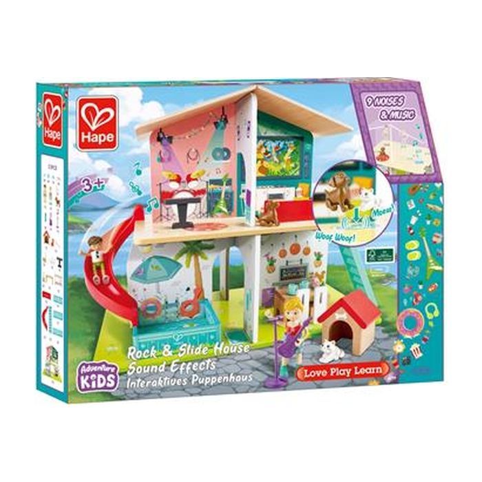 Игровой набор Hape Кукольный дом с горкой, мебелью и аксессуарами (E3411) изображение 7