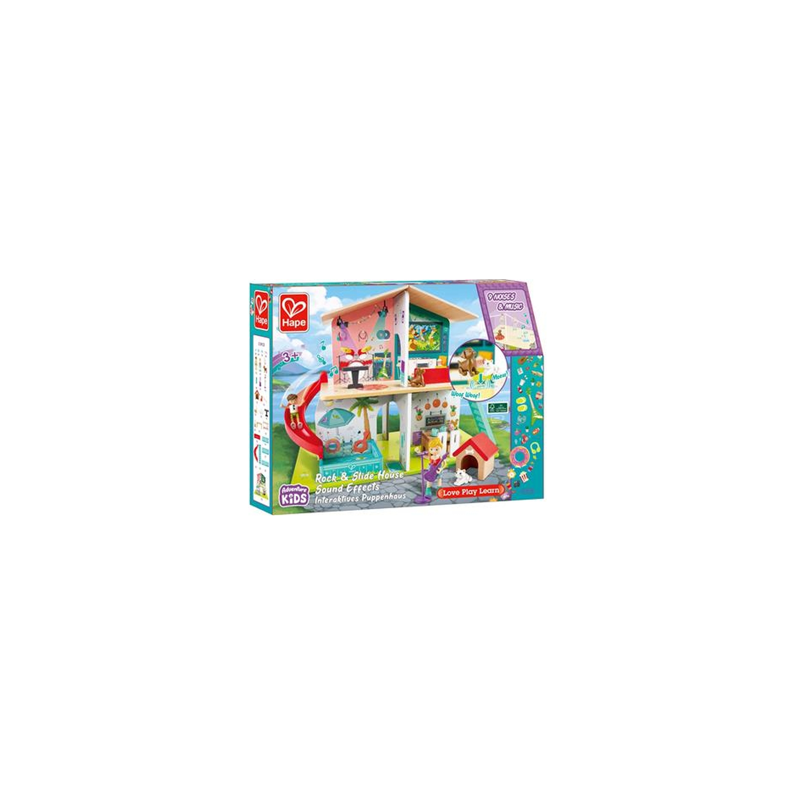 Игровой набор Hape Кукольный дом с горкой, мебелью и аксессуарами (E3411) изображение 7