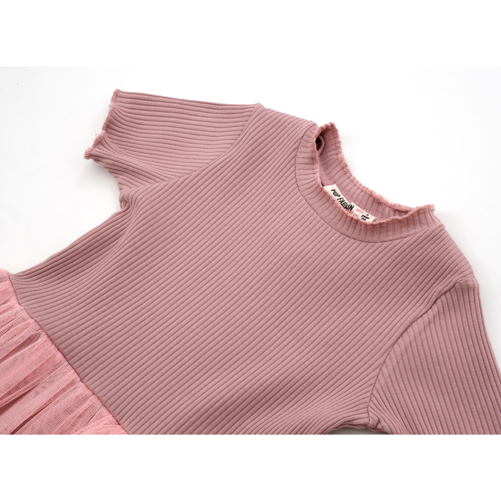 Платье POP FASHION с фатиновой юбкой (7467-122G-pink) изображение 3