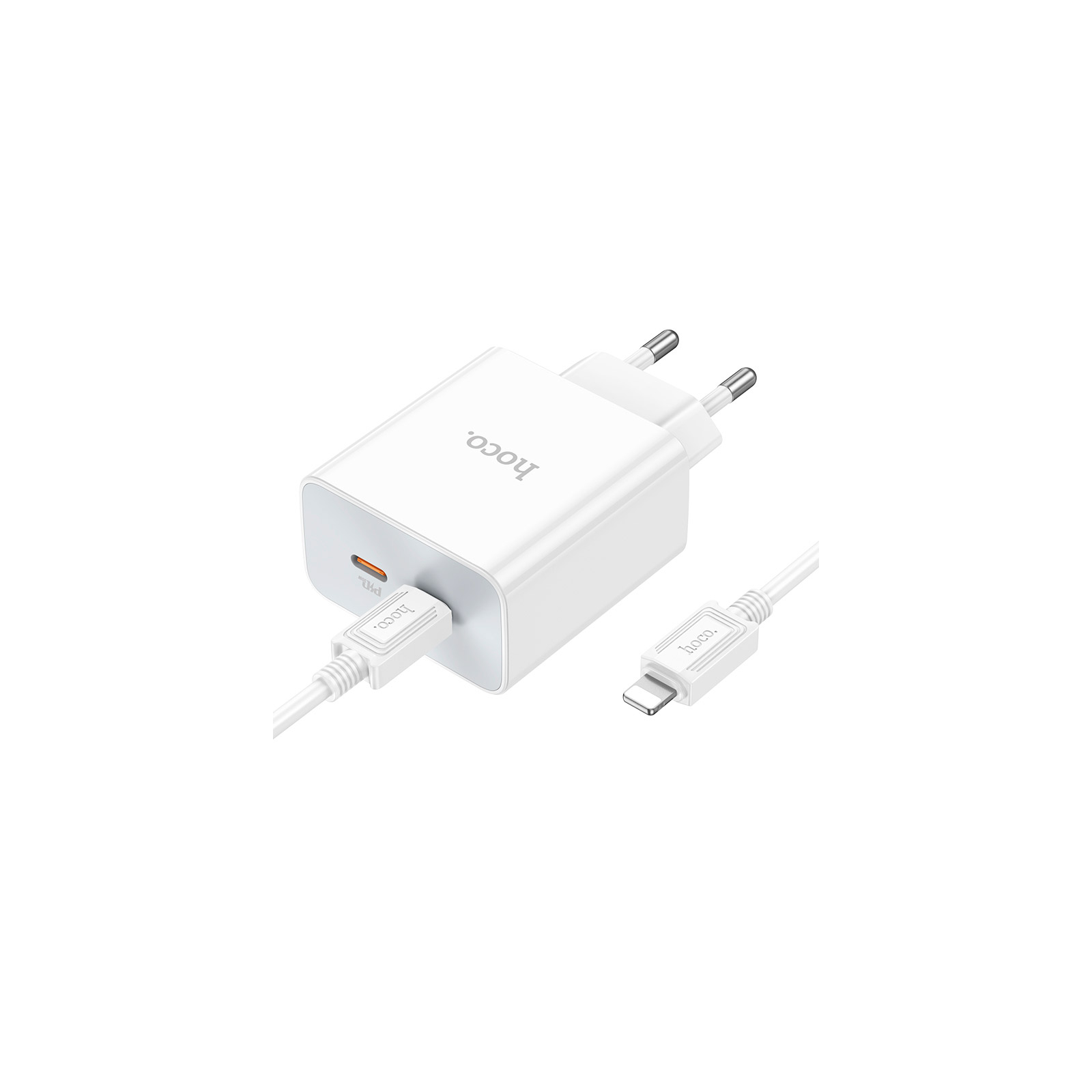 Зарядное устройство HOCO C108A charger set (C to iP) White (6931474784445) изображение 4