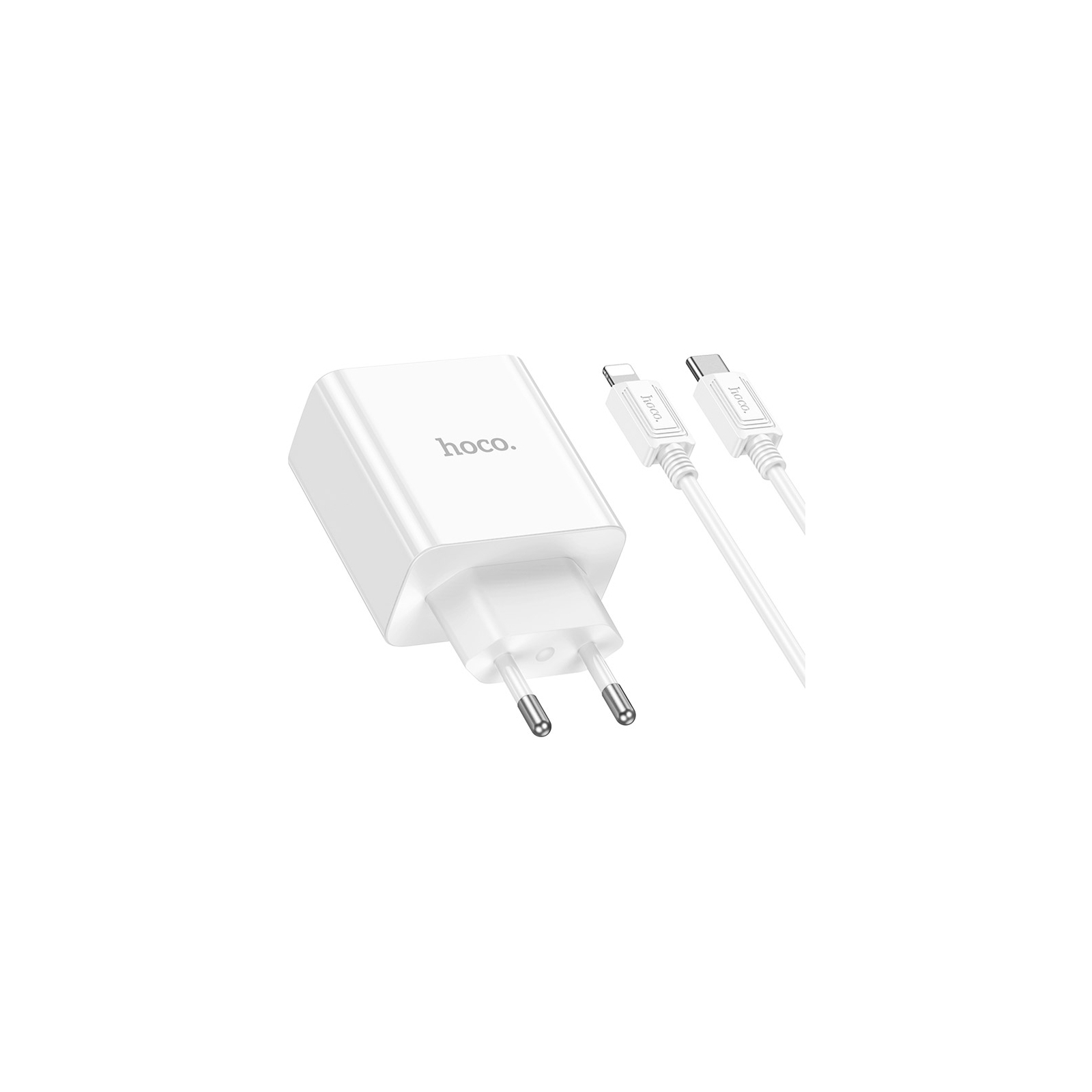 Зарядное устройство HOCO C108A charger set (C to iP) White (6931474784445) изображение 5
