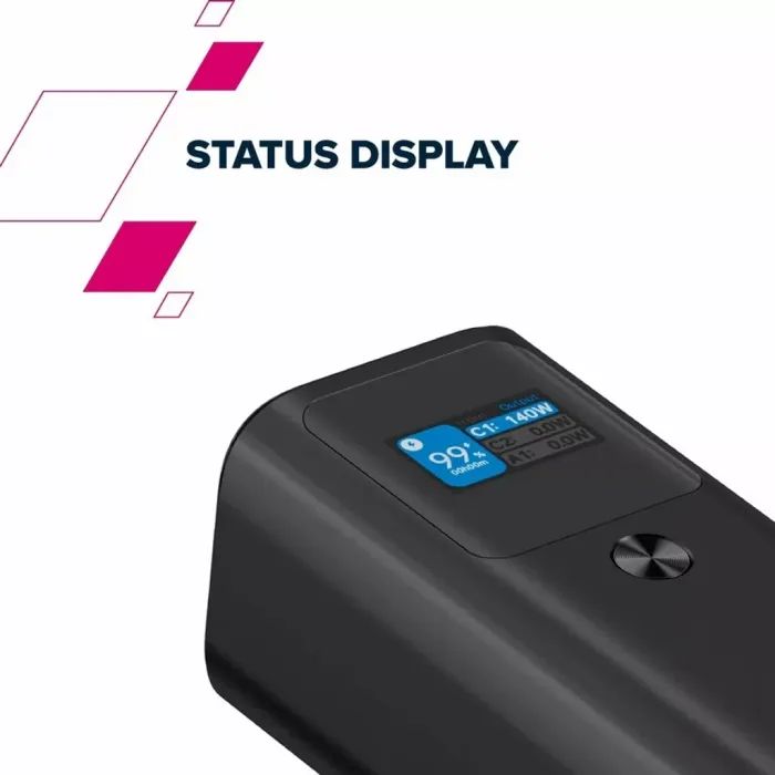 Батарея универсальная Canyon PB-2010 27000mAh PD/3.1/140Wh, in/out2xUSB-C PD/140W, outUSB-A/22.5W (CNE-CPB2010DG) изображение 10