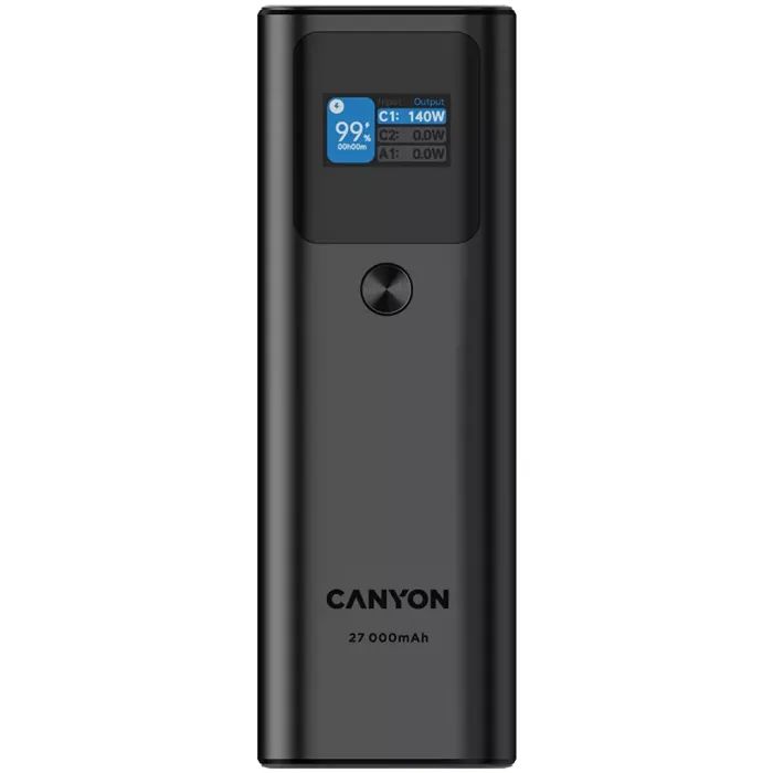 Батарея универсальная Canyon PB-2010 27000mAh PD/3.1/140Wh, in/out2xUSB-C PD/140W, outUSB-A/22.5W (CNE-CPB2010DG) изображение 3
