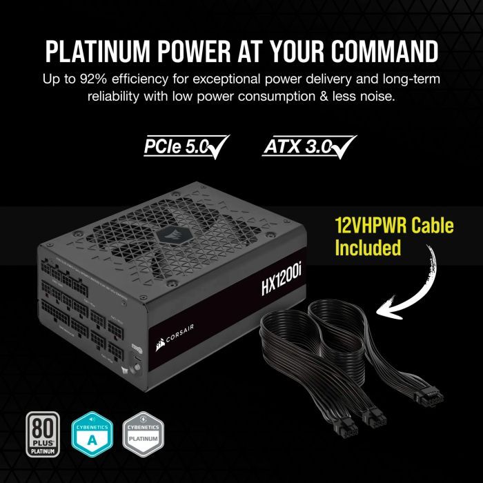 Блок питания Corsair 1200W HX1200i PCIE5 (CP-9020281-EU) изображение 12