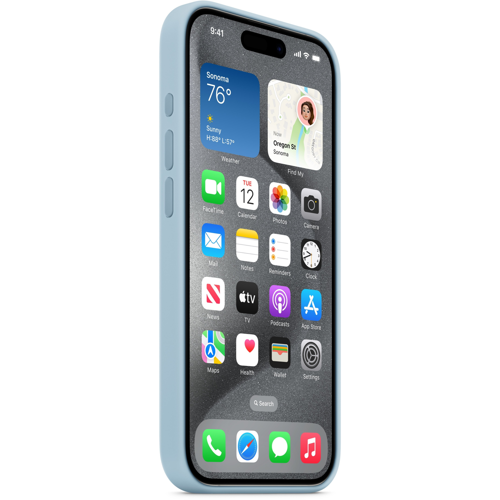 Чехол для мобильного телефона Apple iPhone 15 Pro Silicone Case with MagSafe - Soft Mint,Model A3125 (MWNL3ZM/A) изображение 2