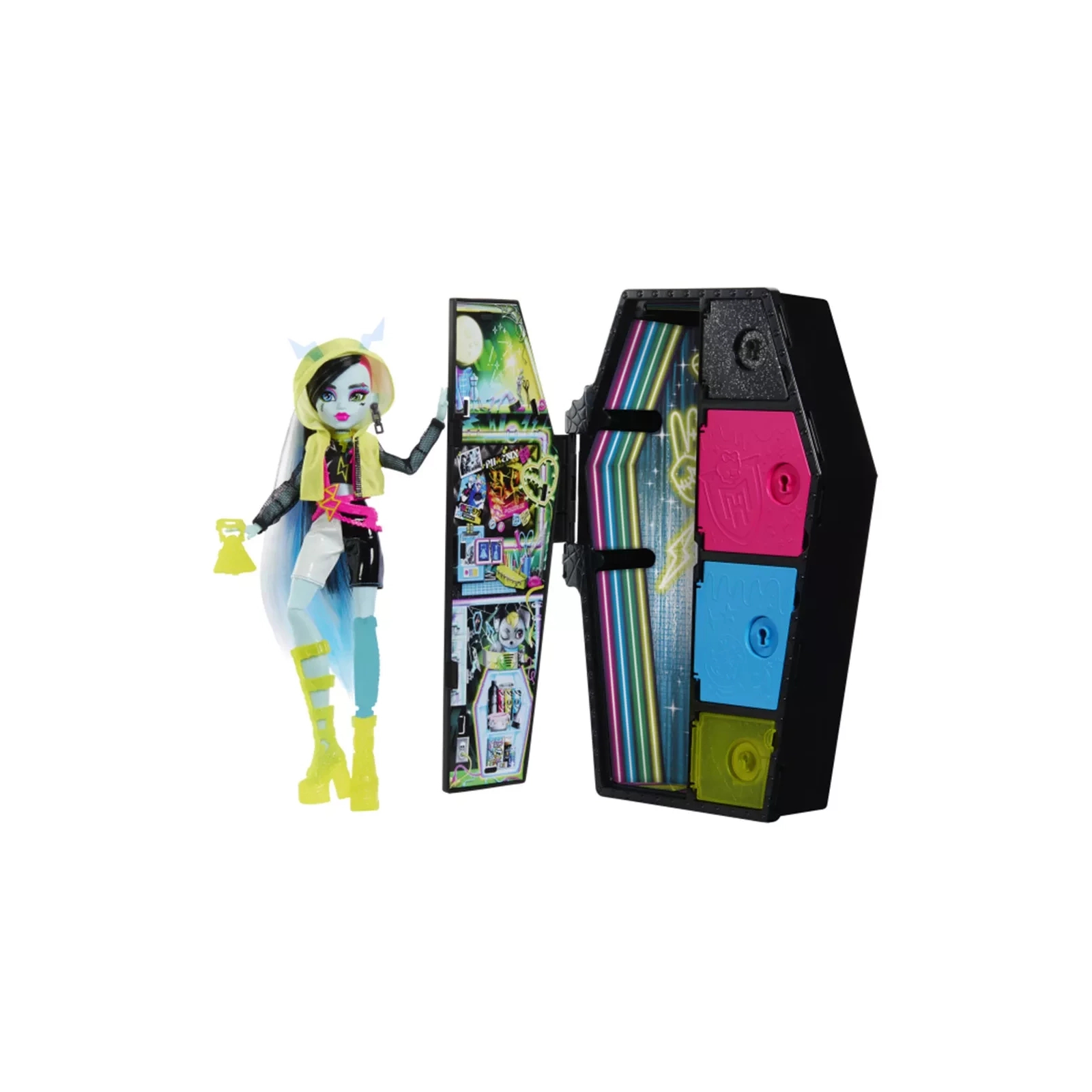 Кукла Monster High Неоновые и бомбезные Ужасно-секреты Фрэнки (HNF79)