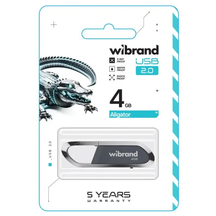 USB флеш накопитель Wibrand 4GB Aligator Blue USB 2.0 (WI2.0/AL4U7U) изображение 2