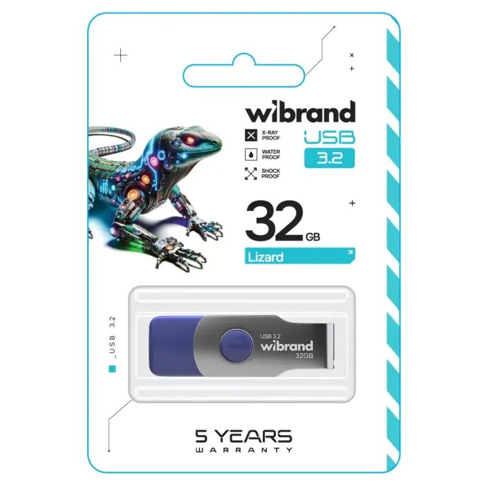 USB флеш накопитель Wibrand 512GB Lizard Black USB 3.2 (WI3.2/LI512P9B) изображение 3
