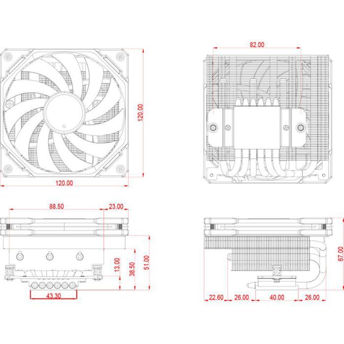 Кулер до процесора ID-Cooling IS-67-XT Black зображення 8