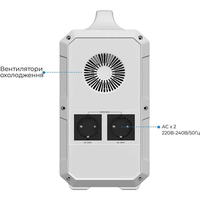 Зарядна станція BLUETTI PowerOak EB240 1000W (EB240) зображення 3