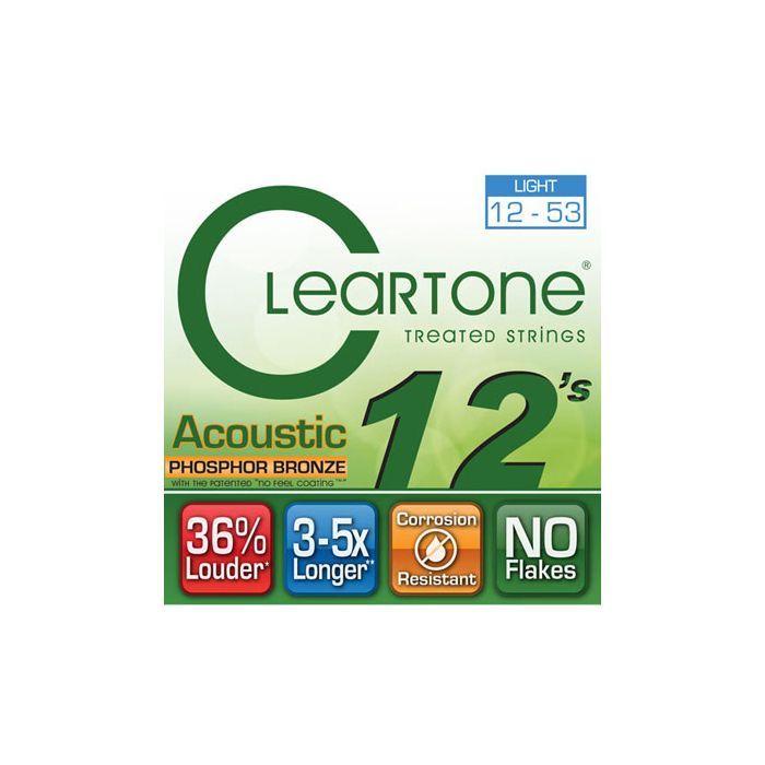 Струны для гитары Cleartone Acoustic Phosphor Bronze Light (12-53) (7412) изображение 3