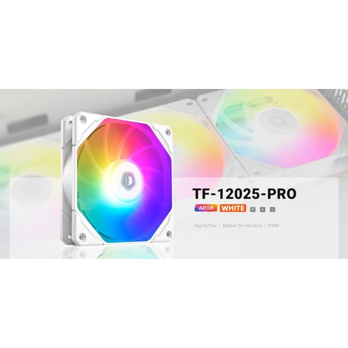 Кулер для корпуса ID-Cooling Вентилятор ID-Cooling TF-12025-Pro ARGB White (TF-12025-PRO-ARGB-WHITE) изображение 7