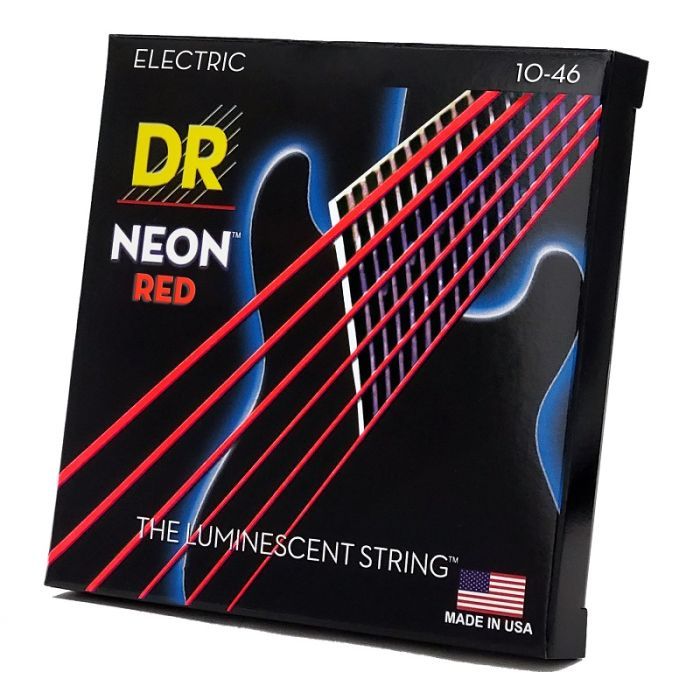 Струны для гитары DR Strings NEON Red Electric - Medium (10-46) (NRE-10) изображение 2
