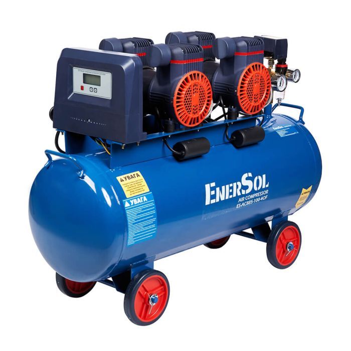 Компрессор Enersol безмасляный, 885 л/мин, 3.36 кВт, 46.5 кг (ES-AC885-100-4OF) изображение 2