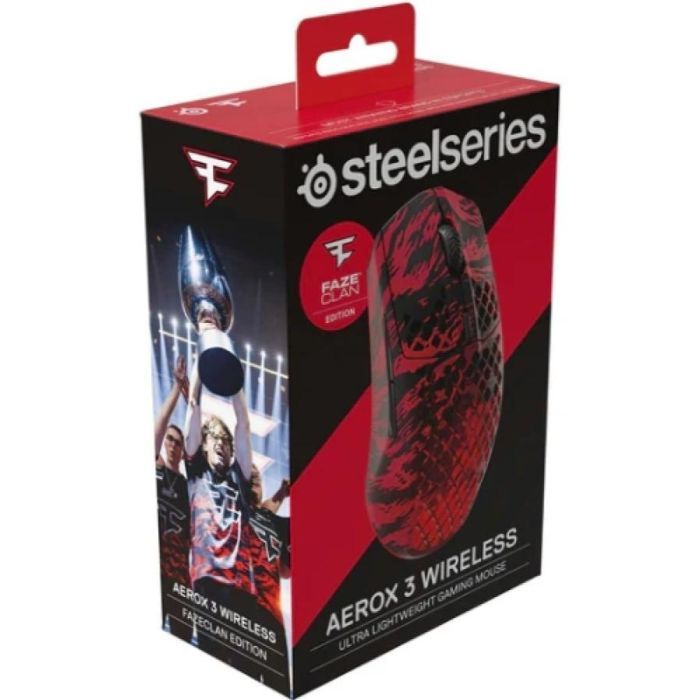 Мышка SteelSeries Aerox 3 Bluetooth RGB Faze Clan Edition Red (62609) изображение 4