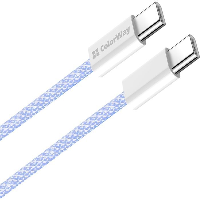 Дата кабель USB-C to USB-C 1.0m 60W 3.0А black ColorWay (CW-CBPDCC061-BK) зображення 2