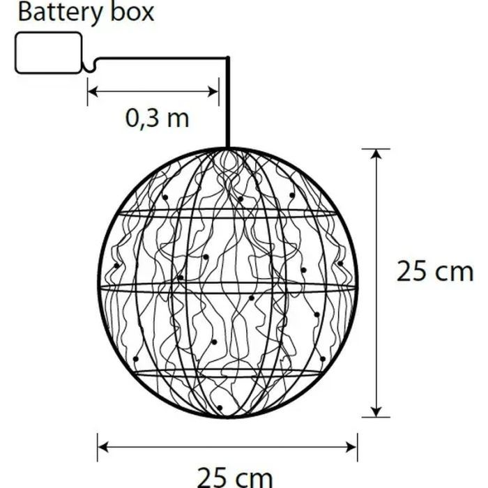 Прикраса декоративна Luca Lighting Куля Срібна D25 см 30 led (8718861660951) зображення 2