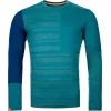 Термокофта Ortovox 185 Rock'n'Wool Long Sleeve Mns pacific green - M - бірюзовий (025.001.0155)