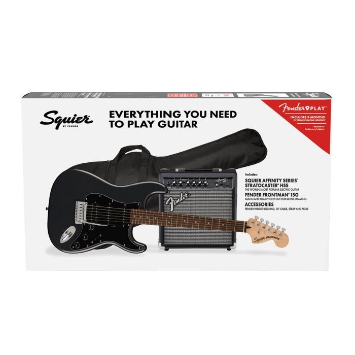Електрогітара Squier by Fender Affinity Series Strat Pack HSS Charcoal Frost Metallic (231526) зображення 8